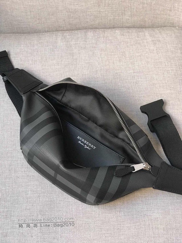 Burberry專櫃新款包包 巴寶莉London格紋腰包胸包挎包  db1012